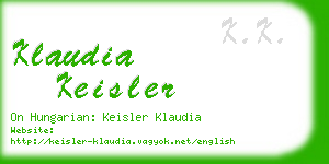 klaudia keisler business card